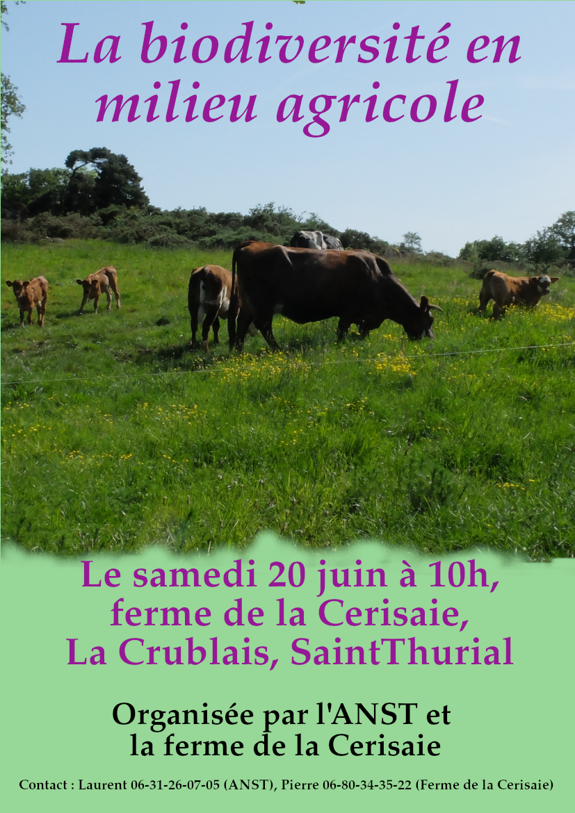 Affiche la biodiversit&eacute; en milieu agricole